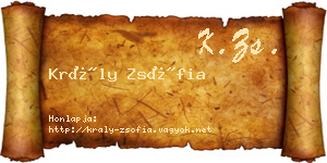 Krály Zsófia névjegykártya