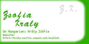 zsofia kraly business card