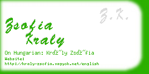 zsofia kraly business card